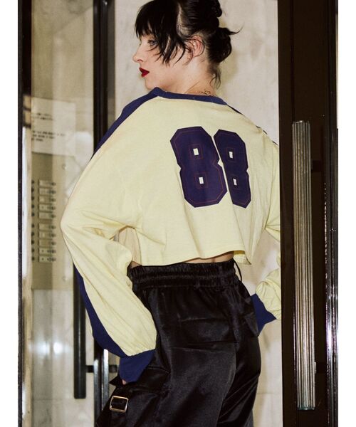 jouetie（ジュエティ）の「ラインナンバリングロンT（Tシャツ/カットソー・レディース・レッド/アイボリー/ブラック・MEDIUM）」の7枚目の写真