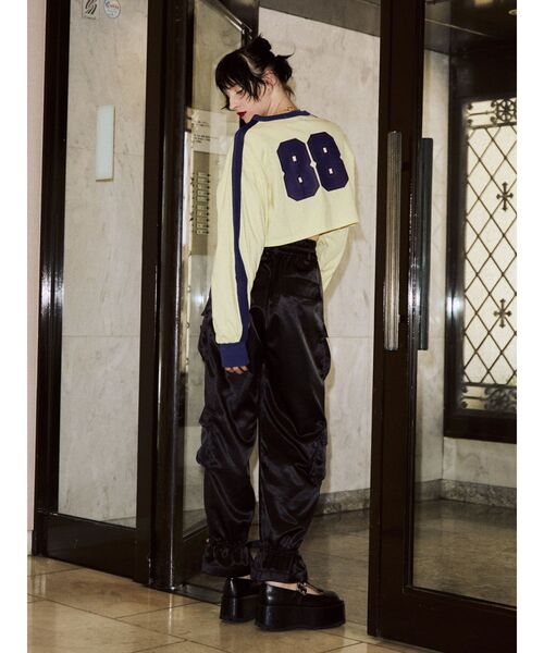 jouetie（ジュエティ）の「ラインナンバリングロンT（Tシャツ/カットソー・レディース・レッド/アイボリー/ブラック・MEDIUM）」の14枚目の写真