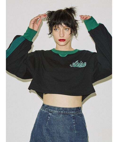 jouetie（ジュエティ）の「ラインナンバリングロンT（Tシャツ/カットソー・レディース・レッド/アイボリー/ブラック・MEDIUM）」の15枚目の写真