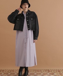 N.(N. Natural Beauty Basic) | ◆ストライプボウタイ付シャツワンピース(シャツワンピース)