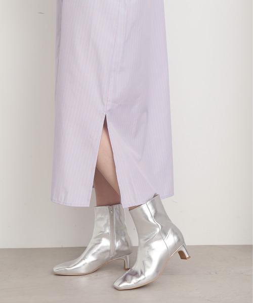 N.（N. Natural Beauty Basic）（エヌエヌナチュラルビューティーベーシック）の「◆ストライプボウタイ付シャツワンピース（シャツワンピース・レディース・ネイビー/ブルー・MEDIUM）」の16枚目の写真