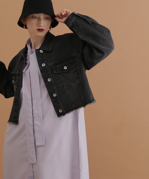 N.（N. Natural Beauty Basic）（エヌエヌナチュラルビューティーベーシック）の「◆ストライプボウタイ付シャツワンピース（シャツワンピース・レディース・ネイビー/ブルー・MEDIUM）」の6枚目の写真