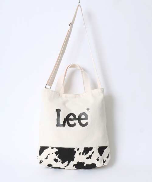 Lee（リー）の「Lee（リー）ブランドロゴプリント 牛柄トートバッグ メンズ レディース ユニセックス/2wayショルダーバッグ（トートバッグ・レディース・ホワイト×ブラック/ホワイト×ブラウン/ブラック系その他・FREE）」の5枚目の写真