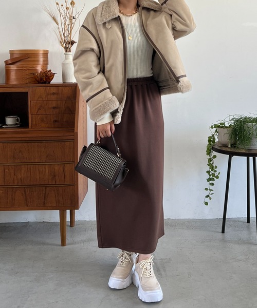 un dix cors（アンディコール）の「フェイクファームートンコート（ムートンコート・レディース・ベージュ・FREE）」の12枚目の写真