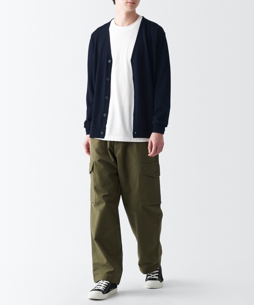 洗えるウールハイゲージVネックカーディガン（ニット/セーター