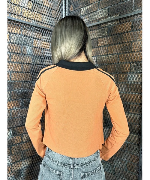 CECIL McBEE（セシルマクビー）の「衿付きダブルZIPコンパクトトップス（Tシャツ/カットソー・レディース・アイボリー/オレンジ/ブラック・MEDIUM/LARGE）」の11枚目の写真