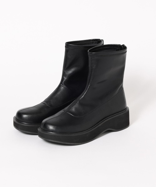 LOWRYS FARM（ローリーズファーム）の「ストレッチプラットフォームブーツ  967876（ブーツ・レディース・ブラック/アイボリー・MEDIUM/LARGE）」の5枚目の写真