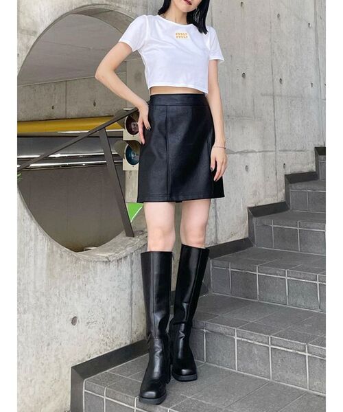 MURUA（ムルーア）の「mumuクロップトTシャツ（Tシャツ/カットソー・レディース・ホワイト/ブラック/グレー/その他1・FREE）」の19枚目の写真