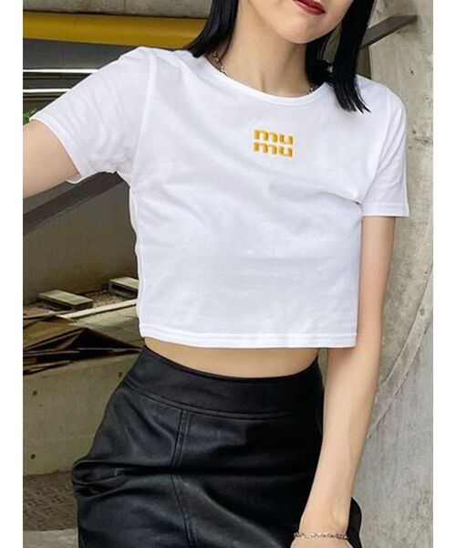 MURUA（ムルーア）の「mumuクロップトTシャツ（Tシャツ/カットソー・レディース・ホワイト/ブラック/グレー/その他1・FREE）」の20枚目の写真