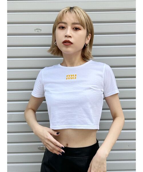 MURUA（ムルーア）の「mumuクロップトTシャツ（Tシャツ/カットソー・レディース・ホワイト/ブラック/グレー/その他1・FREE）」の11枚目の写真