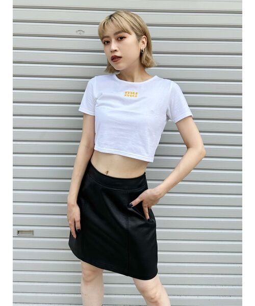 MURUA（ムルーア）の「mumuクロップトTシャツ（Tシャツ/カットソー・レディース・ホワイト/ブラック/グレー/その他1・FREE）」の12枚目の写真