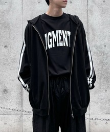 Figments（フィグメンツ）の「ブロックメッシュニットZIP