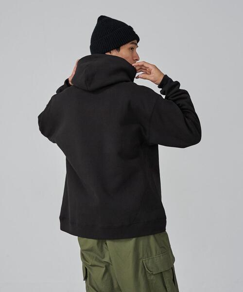 coen（コーエン）の「ビッグシルエットヘビーウェイト裏起毛パーカー（パーカー・メンズ・ホワイト/ブラック・XL/M/S/L）」の5枚目の写真