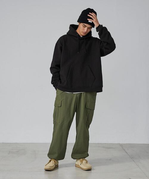 coen（コーエン）の「ビッグシルエットヘビーウェイト裏起毛パーカー（パーカー・メンズ・ホワイト/ブラック・XL/M/S/L）」の11枚目の写真