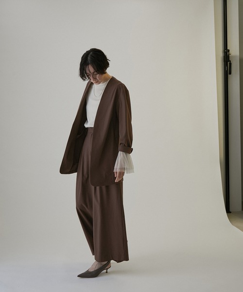 【美品】ADAM ET ROPE' アダムエロペ ノーカラー 卒業式 春カラー ADAM ET ROPE'｜アダムエロペのノーカラージャケット通販 - ZOZOTOWN