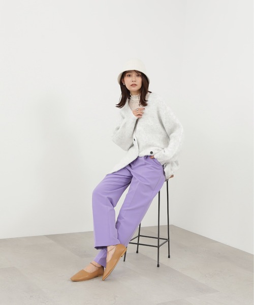 N.（N. Natural Beauty Basic）（エヌエヌナチュラルビューティーベーシック）の「◆モヘヤ混シャギーニットカーディガン（カーディガン/ボレロ・レディース・ミント/マルチ/ライトグレー/ダークグレー/ピンク/ベージュ・SMALL/MEDIUM）」の12枚目の写真