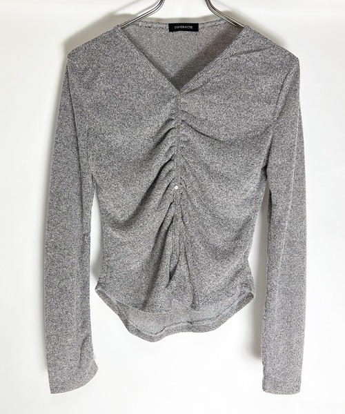 BEATJIVE（ビートジャイブ）の「カーディガンライク ニット セーター 薄手  レディース  春服（ニット/セーター・レディース・グレー/ホワイト/ブラック・FREE）」の15枚目の写真