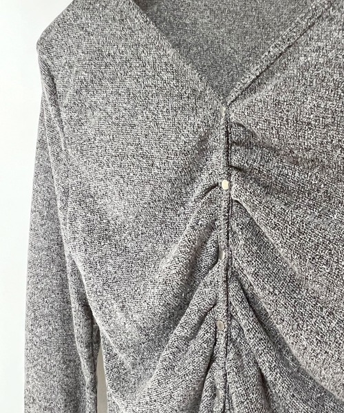 BEATJIVE（ビートジャイブ）の「カーディガンライク ニット セーター 薄手  レディース  春服（ニット/セーター・レディース・グレー/ホワイト/ブラック・FREE）」の17枚目の写真