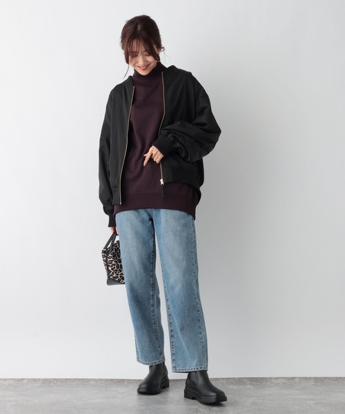 GLOBAL WORK(グローバルワーク)の「軽やか撥水MA-1/961222(MA-1・レディース・ベージュ/ブラック/ブラウン系その他6・LONG/SHORT/FREE)」の11枚目の写真