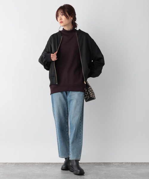 GLOBAL WORK(グローバルワーク)の「軽やか撥水MA-1/961222(MA-1・レディース・ベージュ/ブラック/ブラウン系その他6・LONG/SHORT/FREE)」の13枚目の写真