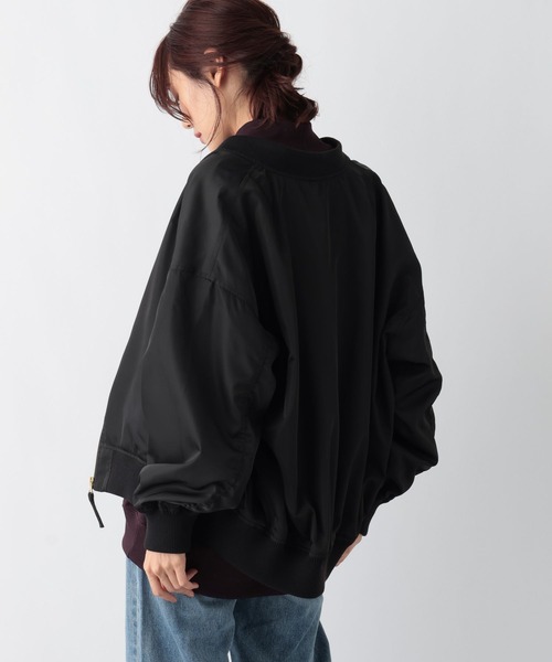 GLOBAL WORK(グローバルワーク)の「軽やか撥水MA-1/961222(MA-1・レディース・ベージュ/ブラック/ブラウン系その他6・LONG/SHORT/FREE)」の19枚目の写真