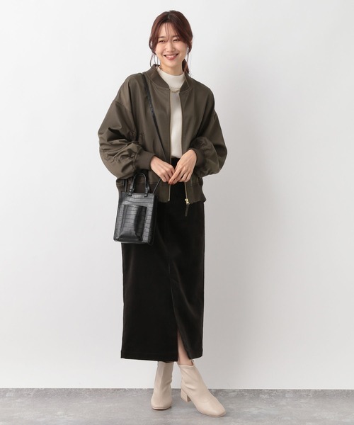 GLOBAL WORK(グローバルワーク)の「軽やか撥水MA-1/961222(MA-1・レディース・ベージュ/ブラック/ブラウン系その他6・LONG/SHORT/FREE)」の20枚目の写真