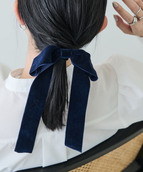ベロアリボンヘアゴム（ヘアゴム）｜Aunt Marie's（アント
