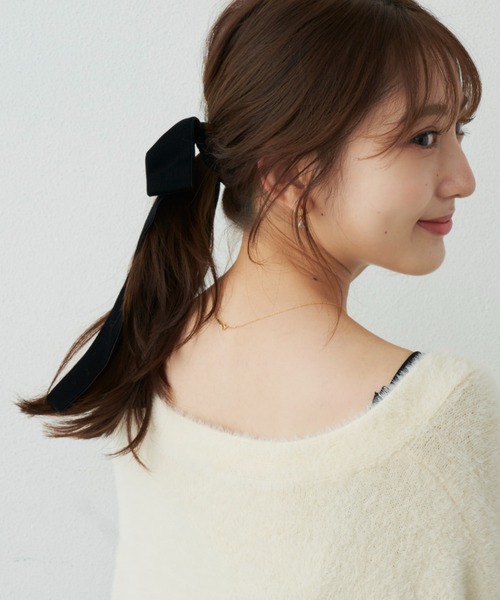 ベロアリボンヘアゴム（ヘアゴム）｜Aunt Marie's（アントマリーズ）の