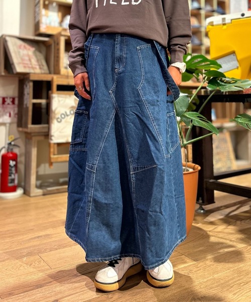 OLD BETTY'S（オールドベティーズ）の「【OLD BETTY’S】Denim Draping Remake Skirt（スカート・レディース・インディゴブルー・FREE）」の13枚目の写真