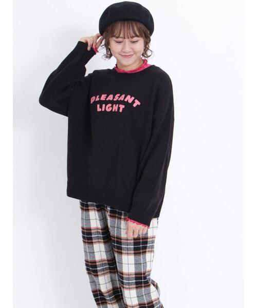 Samansa Mos2(サマンサ モスモス)の「ロゴアソートチェーン刺繍ニット(ニット/セーター・レディース・グリーン/ブラック/レッド/マスタード/ブルー/キナリ・F)」の8枚目の写真