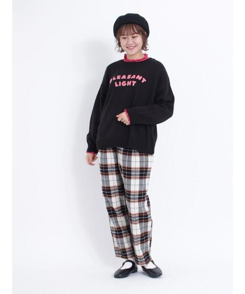 Samansa Mos2(サマンサ モスモス)の「ロゴアソートチェーン刺繍ニット(ニット/セーター・レディース・グリーン/ブラック/レッド/マスタード/ブルー/キナリ・F)」の10枚目の写真