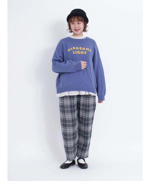 Samansa Mos2(サマンサ モスモス)の「ロゴアソートチェーン刺繍ニット(ニット/セーター・レディース・グリーン/ブラック/レッド/マスタード/ブルー/キナリ・F)」の13枚目の写真