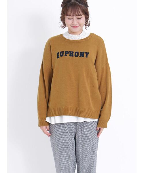 Samansa Mos2(サマンサ モスモス)の「ロゴアソートチェーン刺繍ニット(ニット/セーター・レディース・グリーン/ブラック/レッド/マスタード/ブルー/キナリ・F)」の17枚目の写真