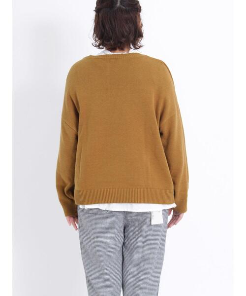 Samansa Mos2(サマンサ モスモス)の「ロゴアソートチェーン刺繍ニット(ニット/セーター・レディース・グリーン/ブラック/レッド/マスタード/ブルー/キナリ・F)」の19枚目の写真