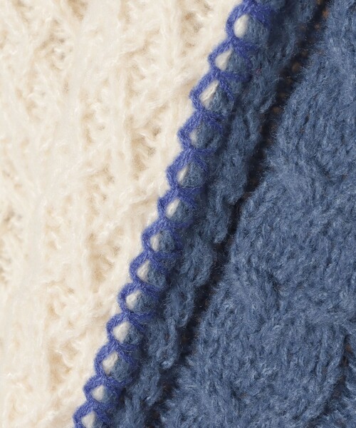 BEAMS HEART（ビームスハート）の「パッチワーク配色 プルオーバーニット（ウォッシャブル）（ニット/セーター・レディース・ネイビー/アイボリー/ベージュ/ブラウン系その他/グリーン・FREE）」の22枚目の写真