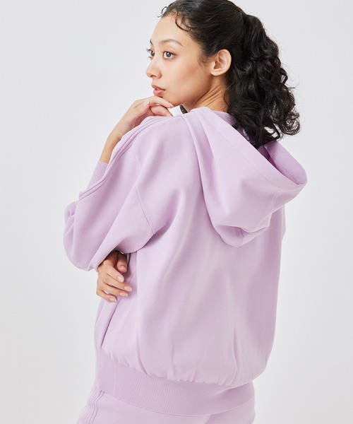 NERGY（ナージー）の「スポンジニットフード付きプルオーバー（パーカー・レディース・スミクロ/ラベンダー/ライトグレー/ベージュ・FREE）」の4枚目の写真