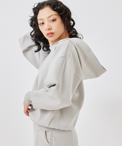 NERGY（ナージー）の「スポンジニットフード付きプルオーバー（パーカー・レディース・スミクロ/ラベンダー/ライトグレー/ベージュ・FREE）」の20枚目の写真