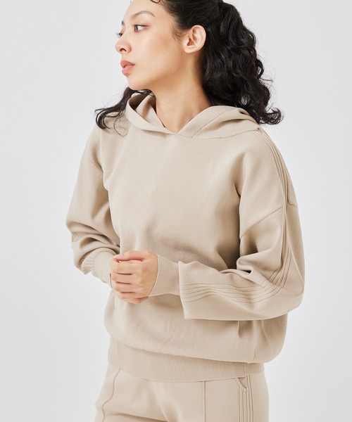 NERGY（ナージー）の「スポンジニットフード付きプルオーバー（パーカー・レディース・スミクロ/ラベンダー/ライトグレー/ベージュ・FREE）」の21枚目の写真