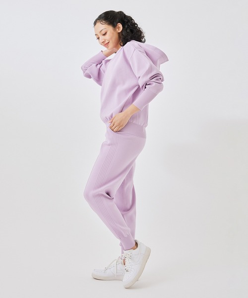 NERGY（ナージー）の「スポンジニットフード付きプルオーバー（パーカー・レディース・スミクロ/ラベンダー/ライトグレー/ベージュ・FREE）」の8枚目の写真