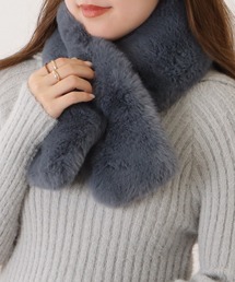 アマカ　レッキスラビット ファーティペット　グレー　ブラック ファッション雑貨 / マフラー・ショール 通販 | Sir online