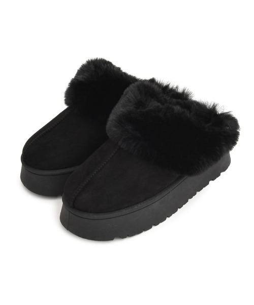 Re:EDIT（リエディ）の「[大きいサイズ有]厚底フェイクファームートンスリッパ（スリッポン・レディース・アイボリー/キャメル/ブラック・SMALL/XX-LARGE/X-LARGE/LARGE/MEDIUM）」の17枚目の写真