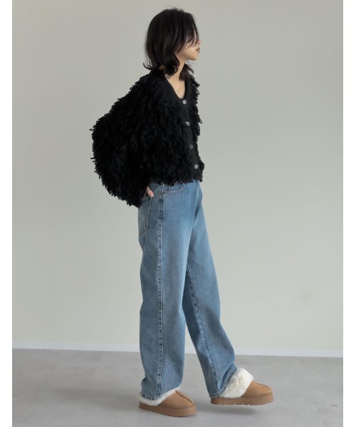 Re:EDIT（リエディ）の「[大きいサイズ有]厚底フェイクファームートンスリッパ（スリッポン・レディース・アイボリー/キャメル/ブラック・SMALL/XX-LARGE/X-LARGE/LARGE/MEDIUM）」の22枚目の写真