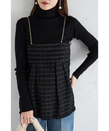 【ZOZO限定】ゴールドチェーンフリンジキャミ
