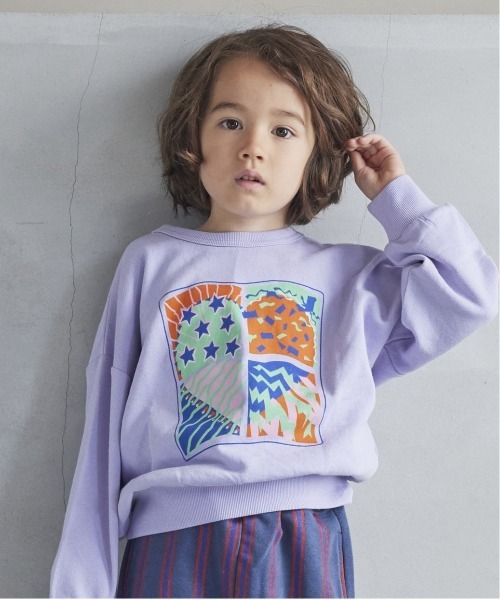 Life Support Products（ライフサポートプロダクツ）の「裏毛プリントスウェット（80～150cm）（スウェット・キッズ・ブラック/杢グレー/オフホワイト/ラベンダー/ネイビー/ブラウン/チャコール/マスタード/グリーン/ライトブルー・100/110/120/130/140/150/80/90/95）」の9枚目の写真