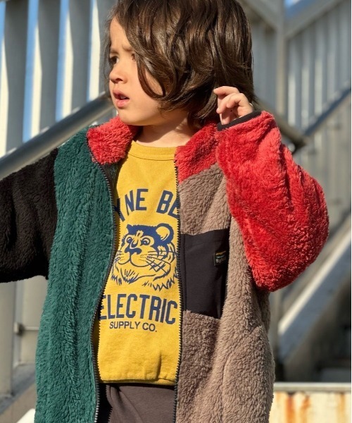 Life Support Products（ライフサポートプロダクツ）の「裏毛プリントスウェット（80～150cm）（スウェット・キッズ・ブラック/杢グレー/オフホワイト/ラベンダー/ネイビー/ブラウン/チャコール/マスタード/グリーン/ライトブルー・100/110/120/130/140/150/80/90/95）」の10枚目の写真