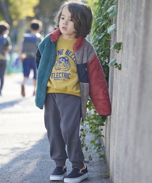 Life Support Products（ライフサポートプロダクツ）の「裏毛プリントスウェット（80～150cm）（スウェット・キッズ・ブラック/杢グレー/オフホワイト/ラベンダー/ネイビー/ブラウン/チャコール/マスタード/グリーン/ライトブルー・100/110/120/130/140/150/80/90/95）」の15枚目の写真