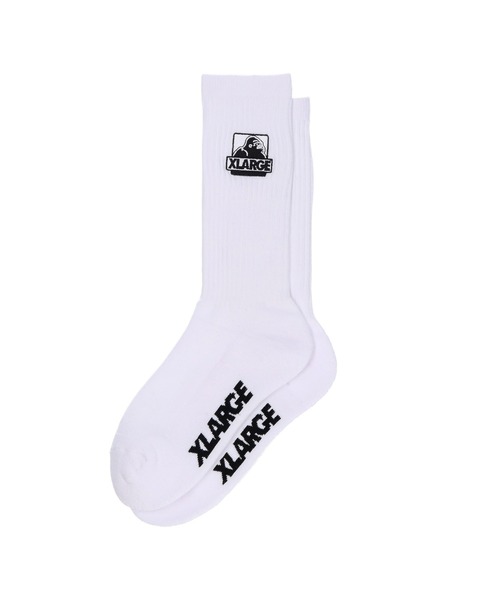 XLARGE（エクストララージ）の「【販売終了】OG EMBROIDERY SOCKS（ソックス/靴下・メンズ・ホワイト/ブラック/グリーン・ONE SIZE）」の2枚目の写真