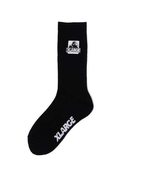 XLARGE（エクストララージ）の「【販売終了】OG EMBROIDERY SOCKS（ソックス/靴下・メンズ・ホワイト/ブラック/グリーン・ONE SIZE）」の4枚目の写真