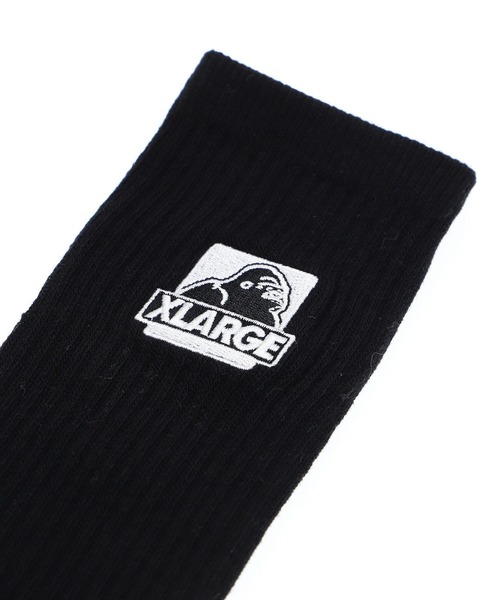 XLARGE（エクストララージ）の「【販売終了】OG EMBROIDERY SOCKS（ソックス/靴下・メンズ・ホワイト/ブラック/グリーン・ONE SIZE）」の6枚目の写真