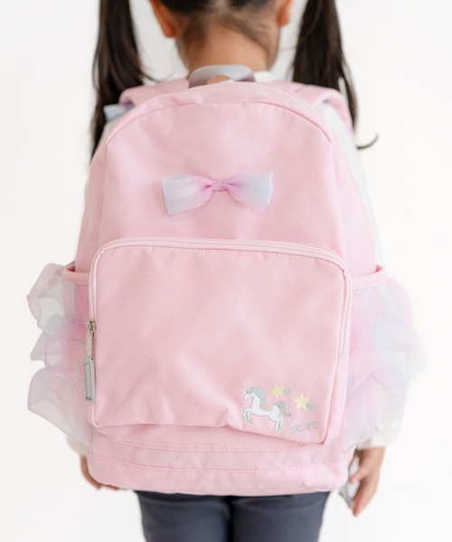 SKAPE(エスケープ)の「レインボーフリルリュック(バックパック/リュック・キッズ・ブルー/パープル/ピンク/ピンク系その他5・S size/M size)」の4枚目の写真